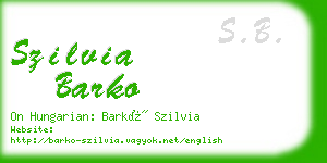 szilvia barko business card